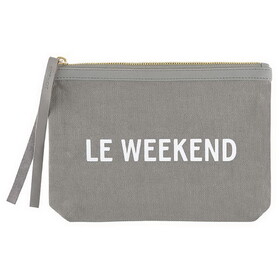 Bella N2615 Grey Canvas Pouch - Le Weekend