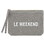 Bella N2615 Grey Canvas Pouch - Le Weekend