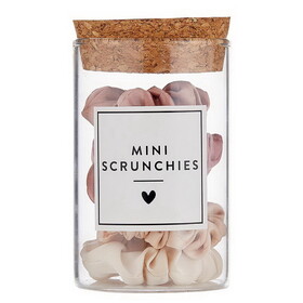 Bella N2674 Mini Satin Scrunchies Jar - Blush Ombre