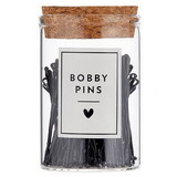 Bella N2678 Black Bobby Pins in Jar - Standard