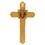 Jeweled Cross N5008 9"Saint Benedict Antique Gold Fleur-De-Lis Wall Crucifix
