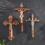 Jeweled Cross N5012 12"Hammered Finish Crucifix