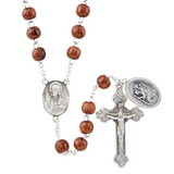 Creed N5048 Coco Bead Rosary - Saint Christopher