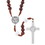 Creed N5052 Monte Cassino Collection - Wood Cord Rosary With White Lava Bead