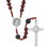 Creed N5053 Monte Cassino Collection - Wood Cord Rosary With Black Lava Bead