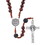 Creed N5053 Monte Cassino Collection - Wood Cord Rosary With Black Lava Bead