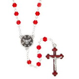 Creed N5130 Red Enamel Confirmation Rosary