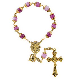 Creed N5139 Mantle Of Mary One-Decade Rosary - Violet