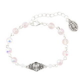 Creed N5144 Beautiful Miraculous Rosary Bracelet - Pink
