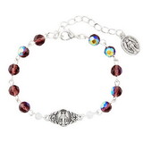 Creed N5148 Beautiful Miraculous Rosary Bracelet - Amethyst