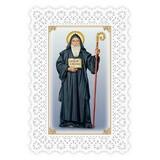 Ambrosiana N5177 Lace Holy Card - Saint Benedict Prayer