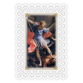Ambrosiana N5179 Lace Holy Card - Saint Michael Prayer