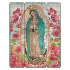 Gerffert N5201 Wood Pallet Sign - Our Lady Of Guadalupe