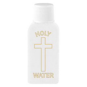 Sacred Traditions N5204 Holy Water Bottle with Gold Cross