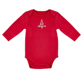 Stephan Baby N5945 Long Sleeve Snapshirt - My First Christmas