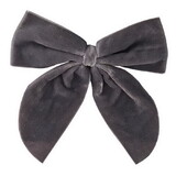 Tablesugar N6132 Velvet Bow Napkin Ties - Charcoal - Set of 4
