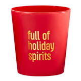 Holiday N6240 Gold Foil Frost Shot Cups - Holiday Spirits - Set of 10