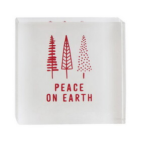 Face to Face N6362 Face to Face Lucite Block - Peace On Earth