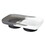Tablesugar N6482 Resin Footed Oblong Tray - Charcoal & White
