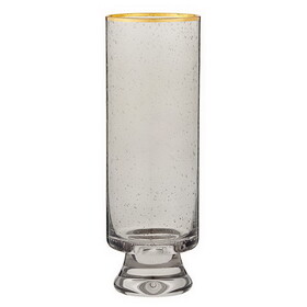 Tablesugar N6513 Gold Rimmed Glass - Grey - Champagne