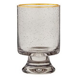 Tablesugar N6514 Gold Rimmed Glass - Grey - Old Fashioned
