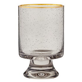 Tablesugar N6514 Gold Rimmed Glass - Grey - Old Fashioned