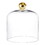 Holiday N6515 Glass Cloche with Gold Knob - Medium