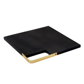 Tablesugar N6524 Anthracite Board with Brass Handles - Square