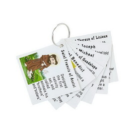 Growing In Faith N6684 Learning The Saints Punch Out Cards with Keychain - 36 pcs