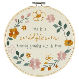 Heartfelt N6921 Embroidery Hoop Wall Art - Wild &amp; Free