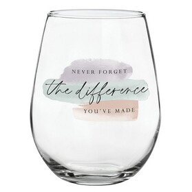 Heartfelt N6963 Stemless Wine Glass - Never Forget