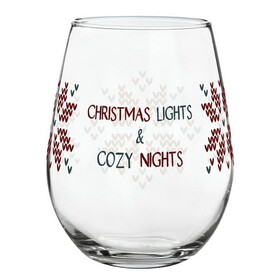 Heartfelt N7042 Stemless Wine Glass - Cozy Nights