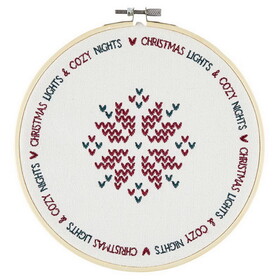 Heartfelt N7049 Embroidery Hoop Wall Art - Cozy Nights