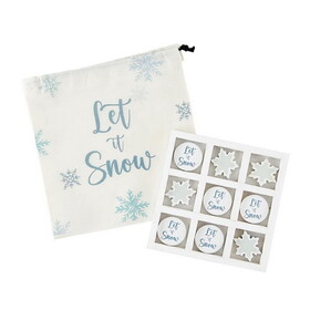 Heartfelt N7055 Mini Tic Tac Toe - Let Snow