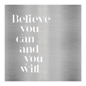 Heartfelt N7074 Cutout Metal Sign - Believe