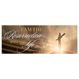 Celebration Banners N7339 I Am the Resurrection and the Life Outdoor Banner