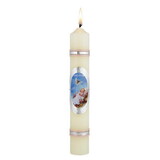 Will & Baumer N7363 Baptism Candle - Girl with Dove
