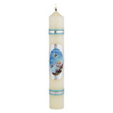 Will & Baumer N7364 Baptism Candle - Boy with Dove