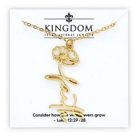 Kingdom Jewelry N7505 Wildflower Faith Necklace