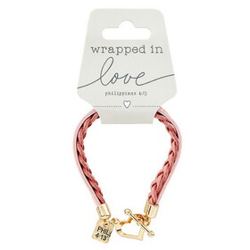 Kingdom Jewelry N7656 Wrapped In Love - Philippians 4:13 - Pink