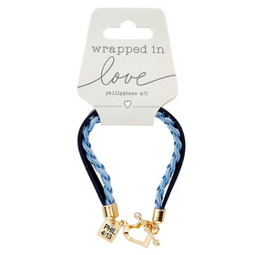 Kingdom Jewelry N7657 Wrapped In Love - Philippians 4:13 - Blue