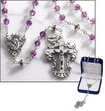 Creed NC487 Amethyst Diamond-Cut Crystal Rosary