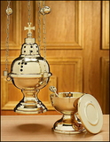 Sudbury NS694 Eastern Rite Censer With 12 Bells And Boat Set
