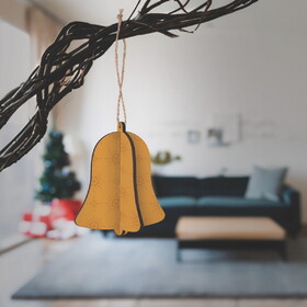 P.Graham Dunn ORN0525 3D Ornament - Yellow Bell