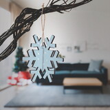 Faithworks ORN0536 Blue Snowflake Pattern