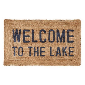 Face to Face P0089 Jute Doormat - Welcome to the Lake