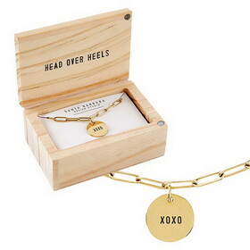 Fleur Jewelry P0101 Link Chain Charm Necklace-XOXO