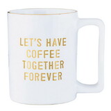 Wedding P0115 Gold Foil Organic Mug - Let's Have Coffee Together