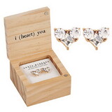 Fleur Jewelry P0157 Treasure Box Earrings - I (Heart) You