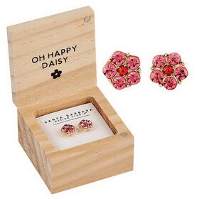 Fleur Jewelry P0161 Earring Treasure Box-Daisy